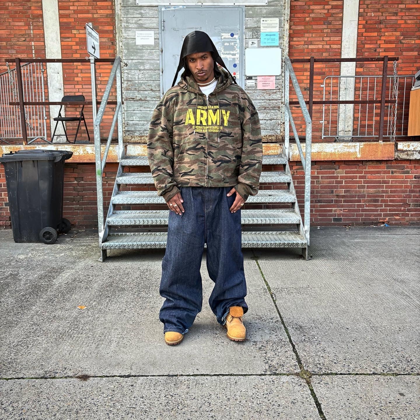 US ARMY CAMO ZIP HOODIE